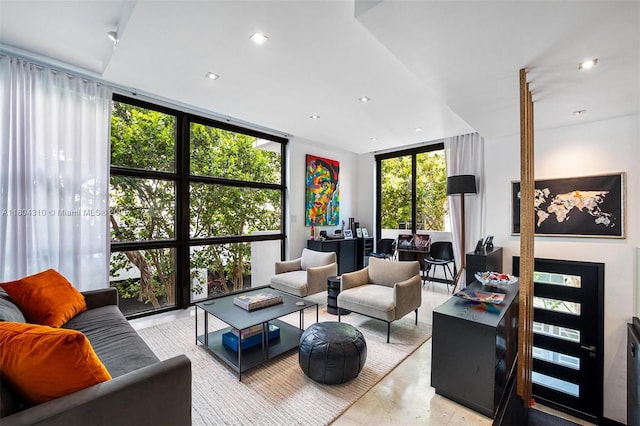 1024 Lenox Ave Unit 8, Miami Beach, FL 33139 - living room with expansive windows and recessed lighting
