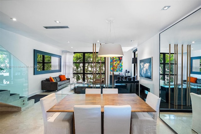 1024 Lenox Ave Unit 8, Miami Beach, FL 33139 - dining space featuring concrete flooring and recessed lighting