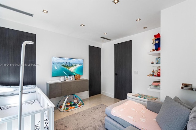 1024 Lenox Ave Unit 8, Miami Beach, FL 33139 - bedroom featuring speckled floor and baseboards