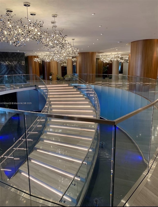 488 NE 18th Unit 2703, Miami, FL 33132 - view of swimming pool with a chandelier