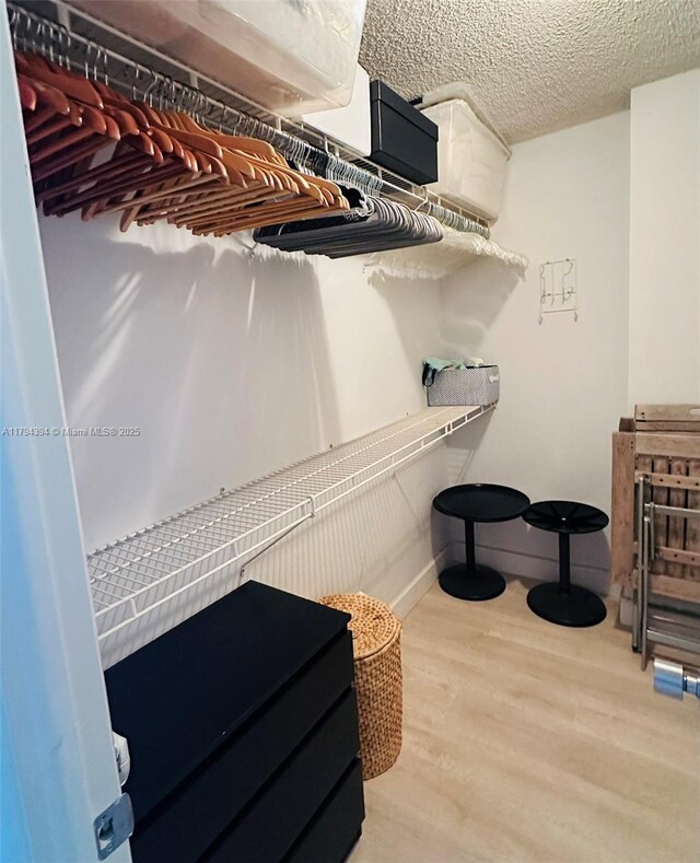 4750 S Ocean Blvd Unit 401, Highland Beach, FL 33487 - walk in closet with wood finished floors