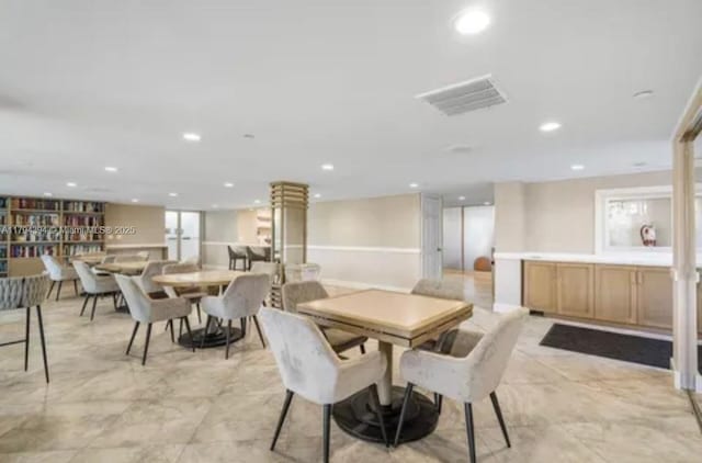 4750 S Ocean Blvd Unit 401, Highland Beach, FL 33487 - dining room with recessed lighting