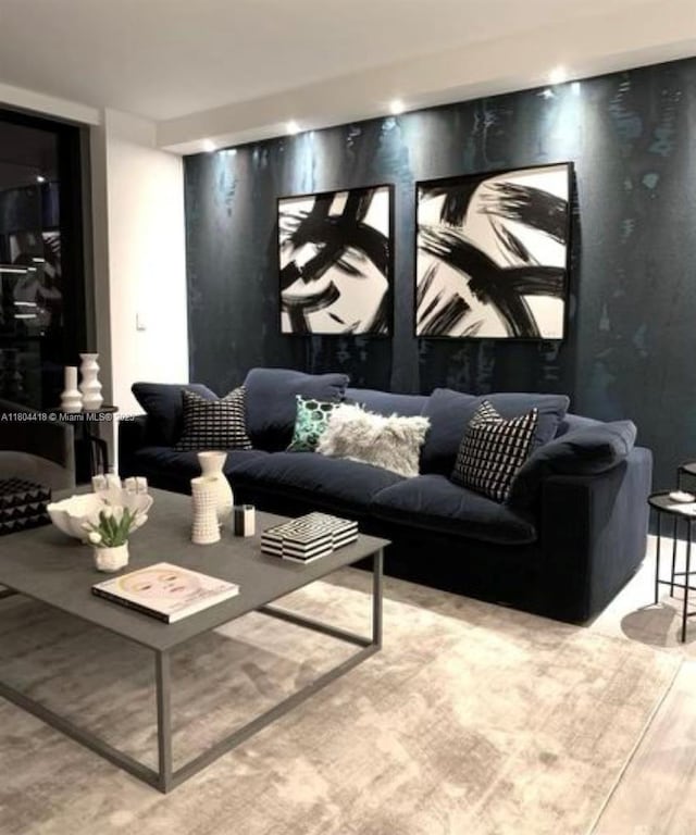 1000 Brickell Plz Unit 3308, Miami, FL 33131 - living room with recessed lighting and wood finished floors