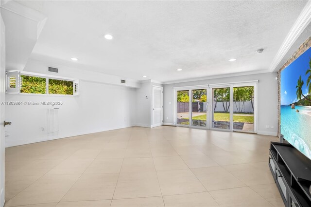 4301 SW 85th Ave, Miami, FL 33155 - empty room with ornamental molding, recessed lighting, a smoke detector, and baseboards