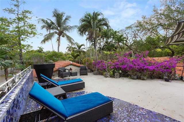 1301 Milan Ave Unit 2, Coral Gables, FL 33134 - view of patio / terrace with an outdoor living space