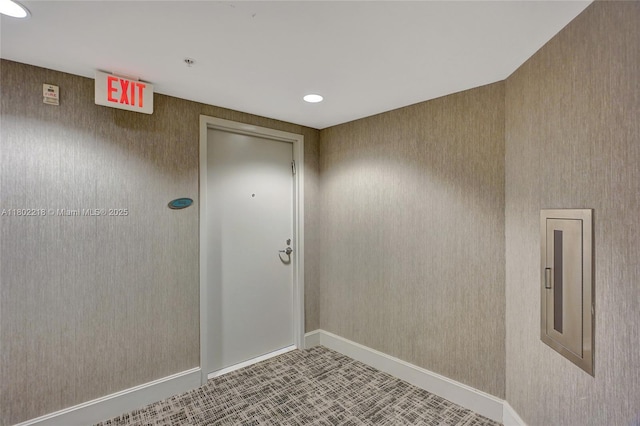 18201 Collins Ave Unit 808, Sunny Isles Beach, FL 33160 - empty room featuring baseboards, a pendent fire sprinkler, and recessed lighting