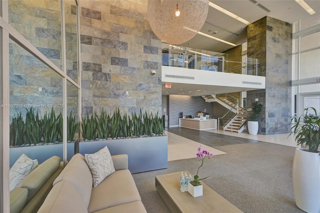 18201 Collins Ave Unit 808, Sunny Isles Beach, FL 33160 - community lobby with a high ceiling