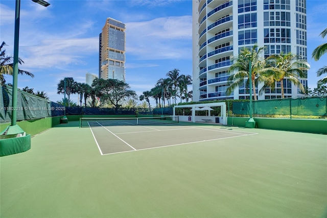 18201 Collins Ave Unit 808, Sunny Isles Beach, FL 33160 - view of tennis court featuring fence and community basketball court