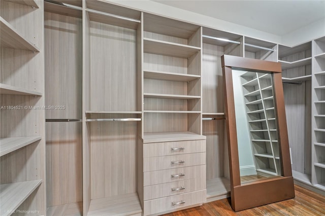5860 La Gorce Dr, Miami Beach, FL 33140 - spacious closet featuring wood finished floors