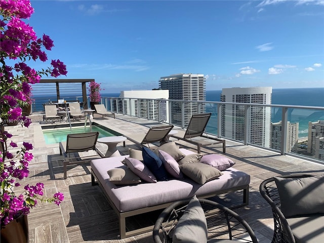 4010 S Ocean Dr Unit R3407, Hollywood, FL 33019 - view of patio featuring a water view