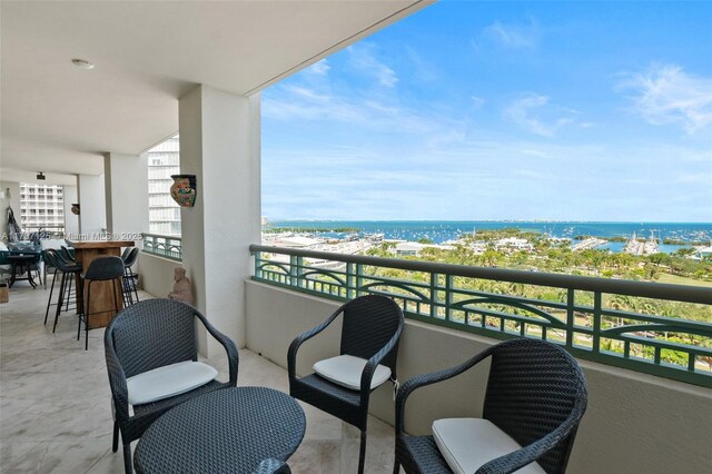 3400 SW 27th Ave Unit 1102, Miami, FL 33133 - balcony with a water view