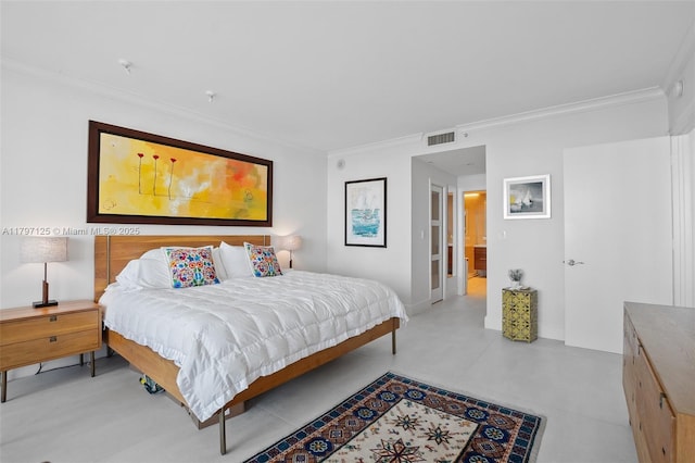 3400 SW 27th Ave Unit 1102, Miami, FL 33133 - bedroom featuring ornamental molding and baseboards