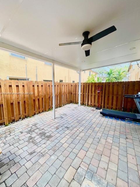 380 NE 37th Ter, Homestead, FL 33033 - view of patio / terrace featuring a ceiling fan