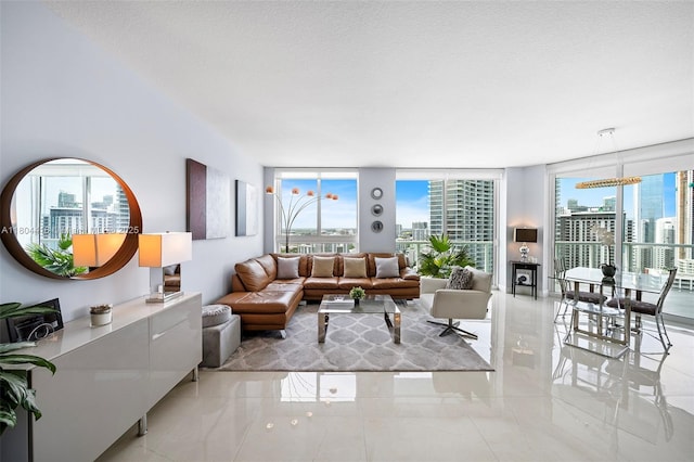 1900 N Bayshore Dr Unit 2512, Miami, FL 33132 - living area with a city view, plenty of natural light, and floor to ceiling windows