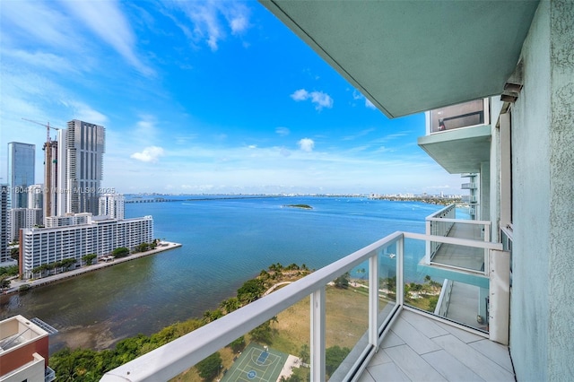 1900 N Bayshore Dr Unit 2512, Miami, FL 33132 - balcony featuring a water view