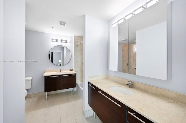 1900 N Bayshore Dr Unit 2512, Miami, FL 33132 - full bath with toilet, a shower, a tub, and two vanities