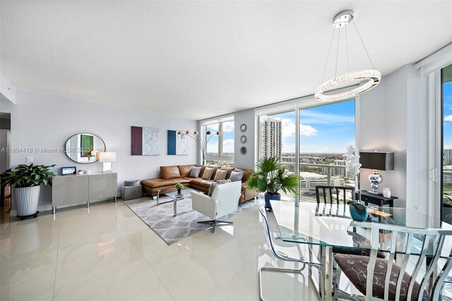 1900 N Bayshore Dr Unit 2512, Miami, FL 33132 - living area featuring floor to ceiling windows and healthy amount of natural light