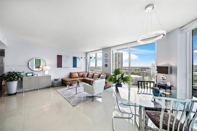 1900 N Bayshore Dr Unit 2512, Miami, FL 33132 - living area featuring floor to ceiling windows and healthy amount of natural light