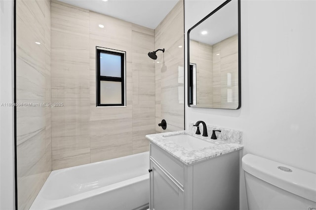 4222 NE 1st Ave, Miami, FL 33137 - bathroom featuring toilet, shower / bath combination, and vanity
