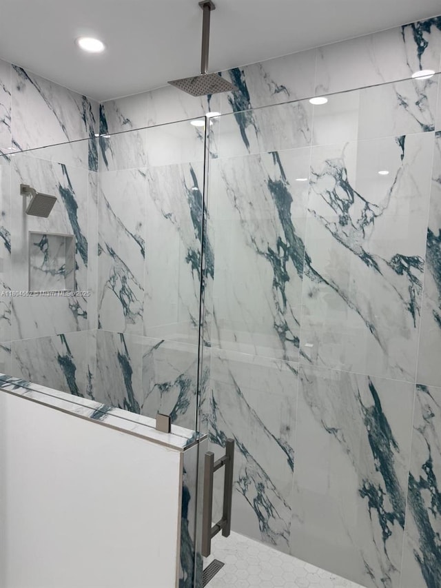 3004 SW 4th St, Lehigh Acres, FL 33976 - full bathroom featuring a marble finish shower