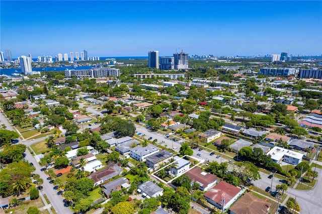 2039 NE 172nd St, North Miami Beach, FL 33162 - aerial overview of property's location featuring a skyline view