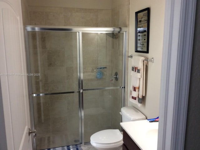 21046 SW 133rd Ct, Miami, FL 33177 - full bath featuring vanity, a shower stall, and toilet