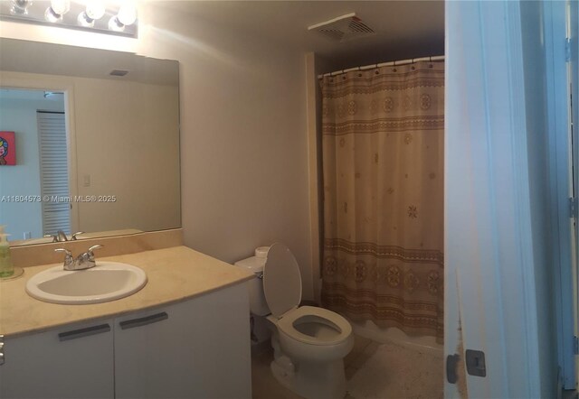 16699 Collins Ave Unit 3601, Sunny Isles Beach, FL 33160 - full bath featuring toilet, vanity, and curtained shower