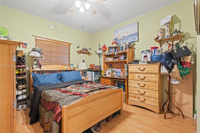 15120 SW 156th Ave, Miami, FL 33196 - bedroom featuring light wood-style floors and ceiling fan
