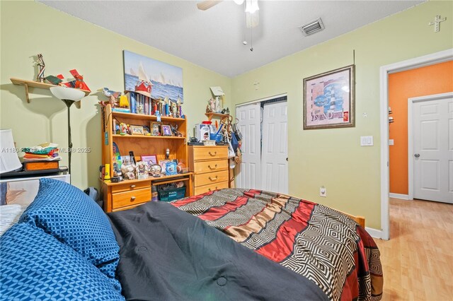 15120 SW 156th Ave, Miami, FL 33196 - bedroom with wood finished floors, a closet, baseboards, and ceiling fan