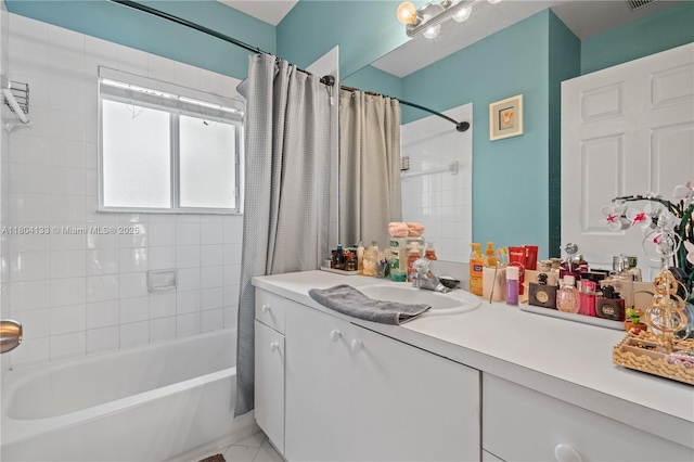 15120 SW 156th Ave, Miami, FL 33196 - full bath featuring shower / bath combination with curtain, vanity, and tile patterned floors