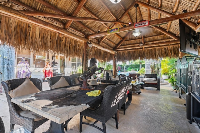 15120 SW 156th Ave, Miami, FL 33196 - view of patio featuring outdoor dining area and a gazebo