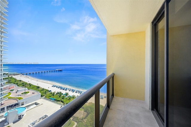16275 Collins Ave Unit 1202, Sunny Isles Beach, FL 33160 - balcony featuring view of water and beach