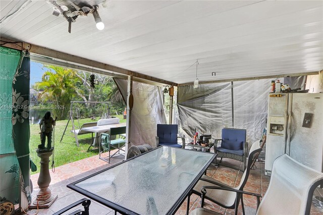13504 SW 68th Ter, Miami, FL 33183 - view of patio / terrace featuring a ceiling fan and outdoor dining area