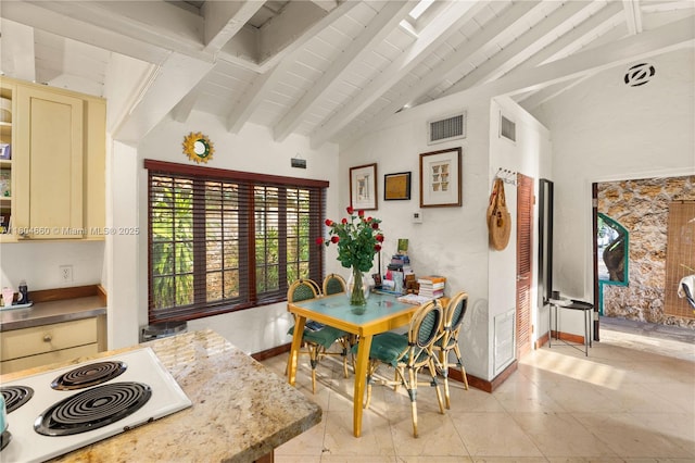 1301 Milan Ave, Villa Coral Gables, FL 33134 - dining space featuring baseboards and light tile patterned floors