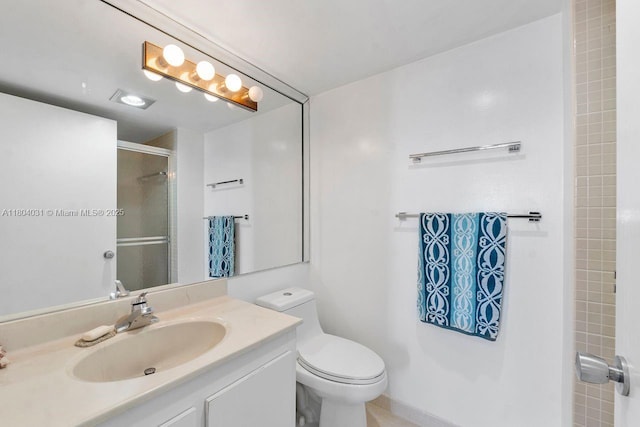 20355 NE 34th Ct Unit 929, Aventura, FL 33180 - bathroom featuring an enclosed shower, toilet, and vanity