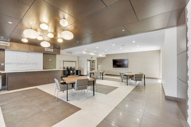 20355 NE 34th Ct Unit 929, Aventura, FL 33180 - tiled dining room featuring baseboards and recessed lighting