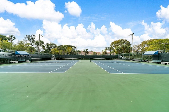 20355 NE 34th Ct Unit 929, Aventura, FL 33180 - view of tennis court with fence and community basketball court