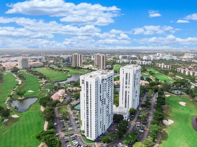 20355 NE 34th Ct Unit 929, Aventura, FL 33180 - view of urban area with a nearby body of water, a golf course, and apartment complex