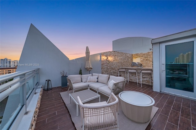 2950 NE 188th St Unit 540, Aventura, FL 33180 - balcony featuring outdoor lounge area
