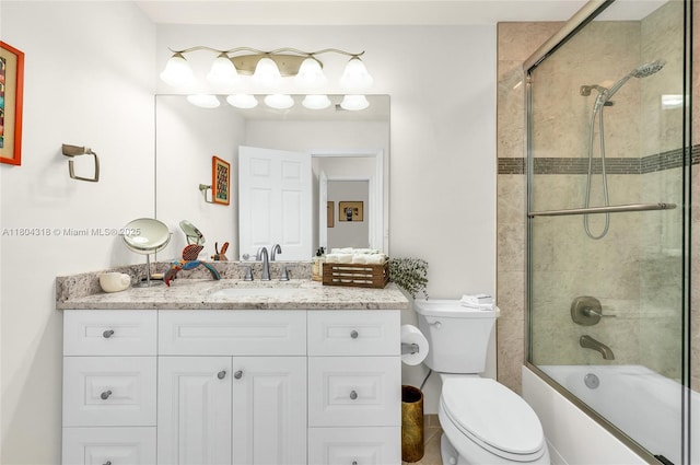 2626 Sawyer Ter, Wellington, FL 33414 - bathroom with bath / shower combo with glass door, toilet, and vanity