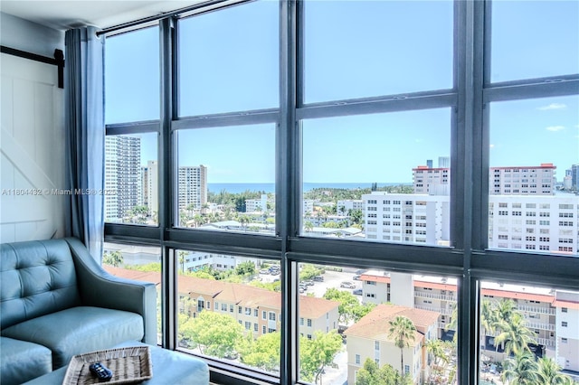 2017 S Ocean Dr Unit 1404, Hallandale Beach, FL 33009 - living area with a view of city and plenty of natural light