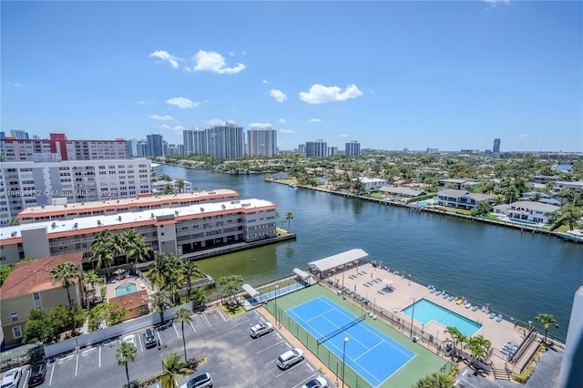 2017 S Ocean Dr Unit 1404, Hallandale Beach, FL 33009 - view of urban area featuring a large body of water and a pool area