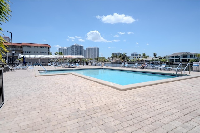 2017 S Ocean Dr Unit 1404, Hallandale Beach, FL 33009 - community pool featuring a patio area