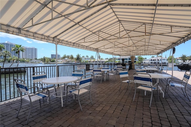 2017 S Ocean Dr Unit 1404, Hallandale Beach, FL 33009 - view of patio / terrace featuring a water view