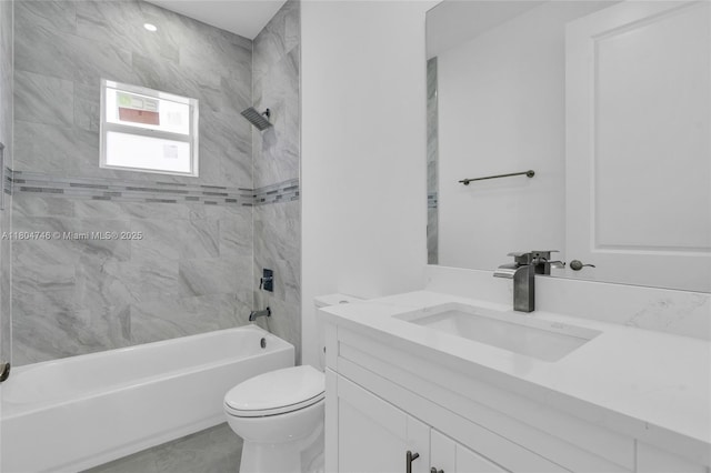 935 Elgin St, Lehigh Acres, FL 33974 - full bathroom featuring tub / shower combination, toilet, and vanity