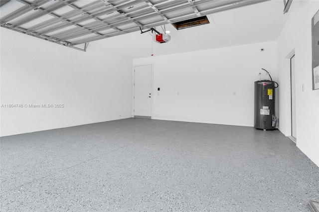 935 Elgin St, Lehigh Acres, FL 33974 - garage with water heater and a garage door opener