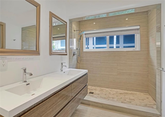 2341 Keystone, North Miami, FL 33181 - full bath featuring a tile shower and double vanity