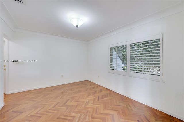 6400 Caballero Blvd, Coral Gables, FL 33146 - spare room with ornamental molding and baseboards