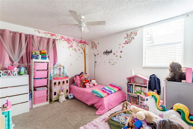 1830 SW 81st Ave Unit 4418, North Lauderdale, FL 33068 - carpeted bedroom with a textured ceiling and ceiling fan