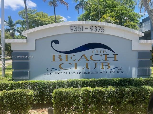 9351 Fontainebleau Blvd Unit B122, Miami, FL 33172 - view of community / neighborhood sign